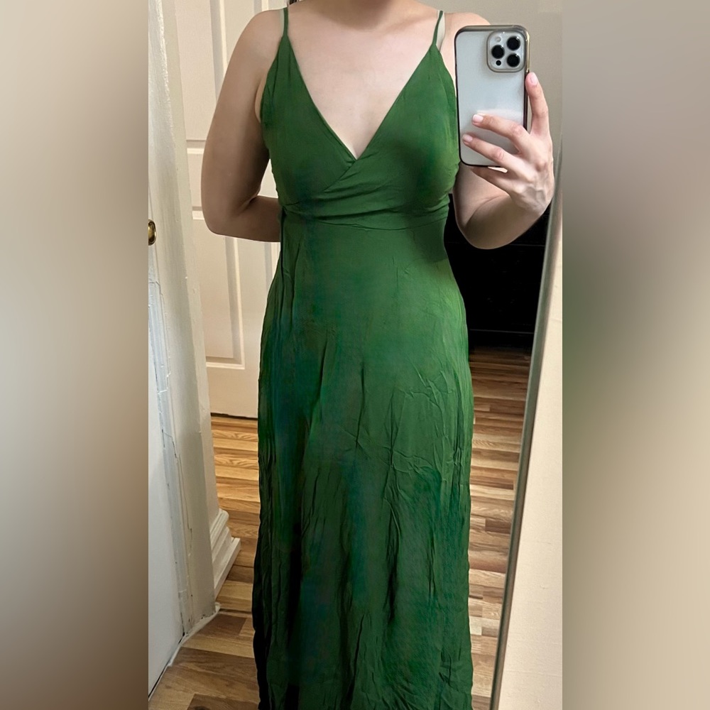 Women Long  Green Dress
